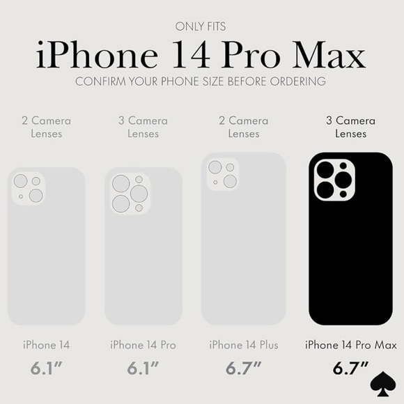 NIB♠️Kate Spade♠️iPhone 15/14/13 or 16 Pro Max iridescent glitter MagSafe Case - Picture 5 of 7